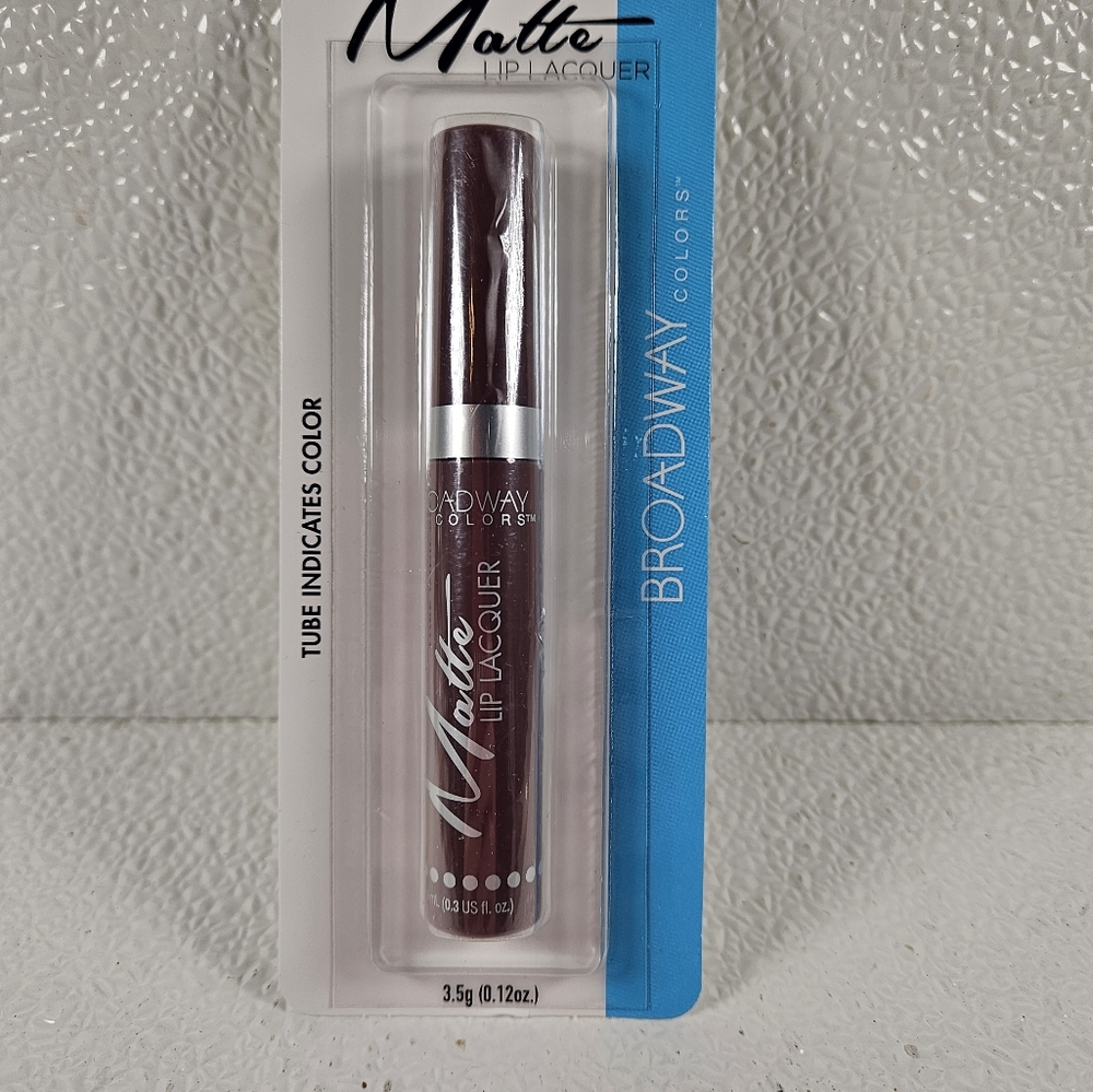 Broadway colors matte lip lacquer. Color is 03 one fine day